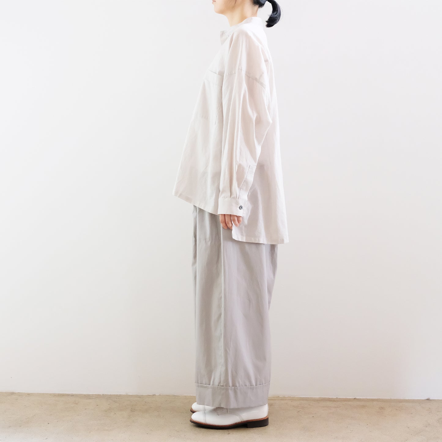 Voile Gauze Blouse - Greige