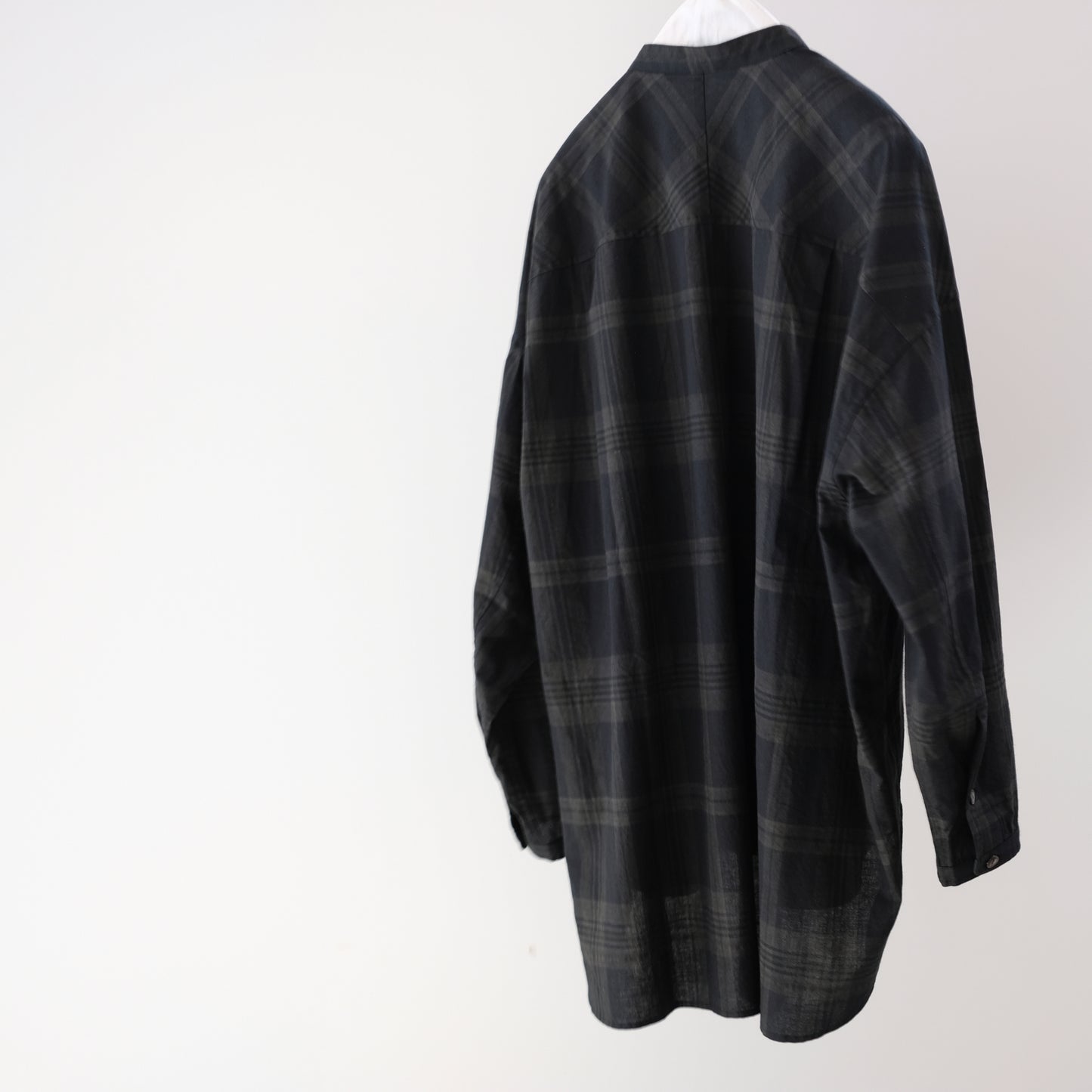 Ink Black Madras Pullover Blouse - Black x Brown