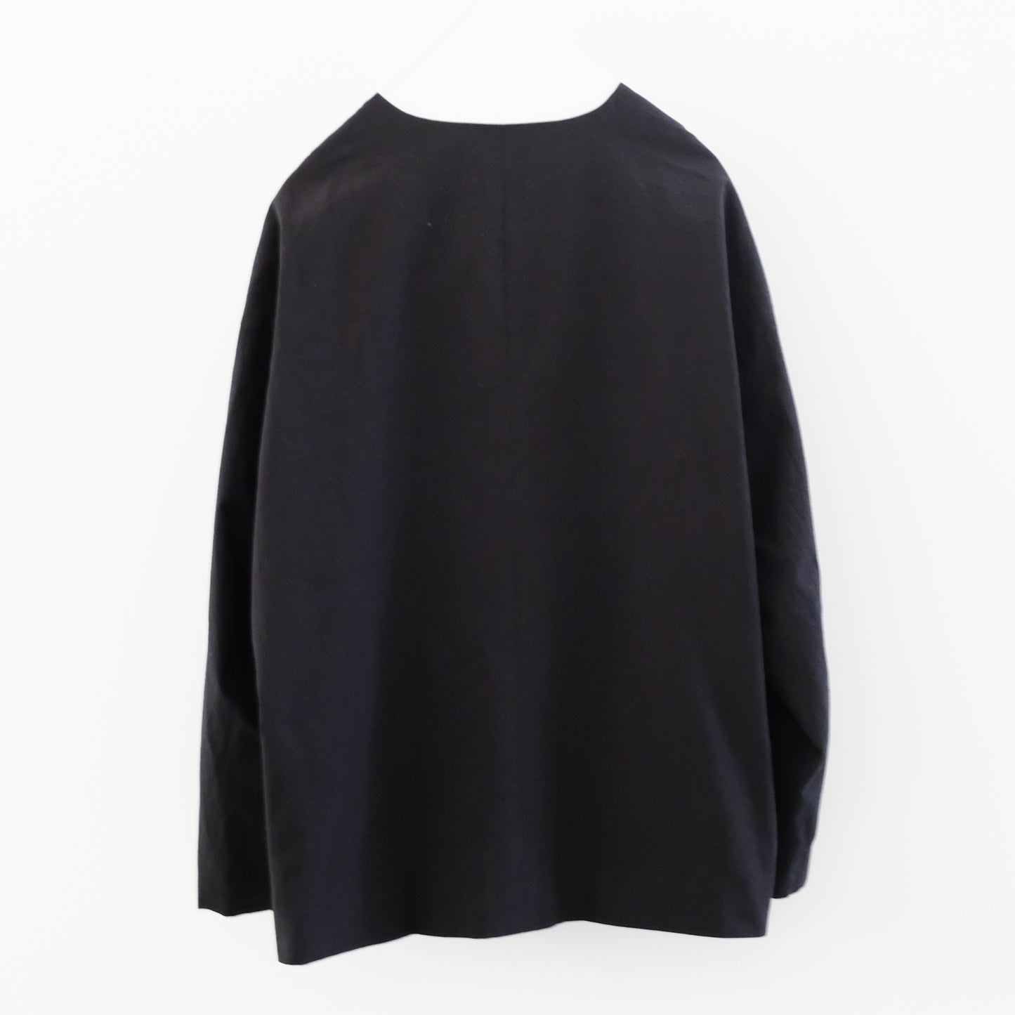 organic cotton linen collarless jacket