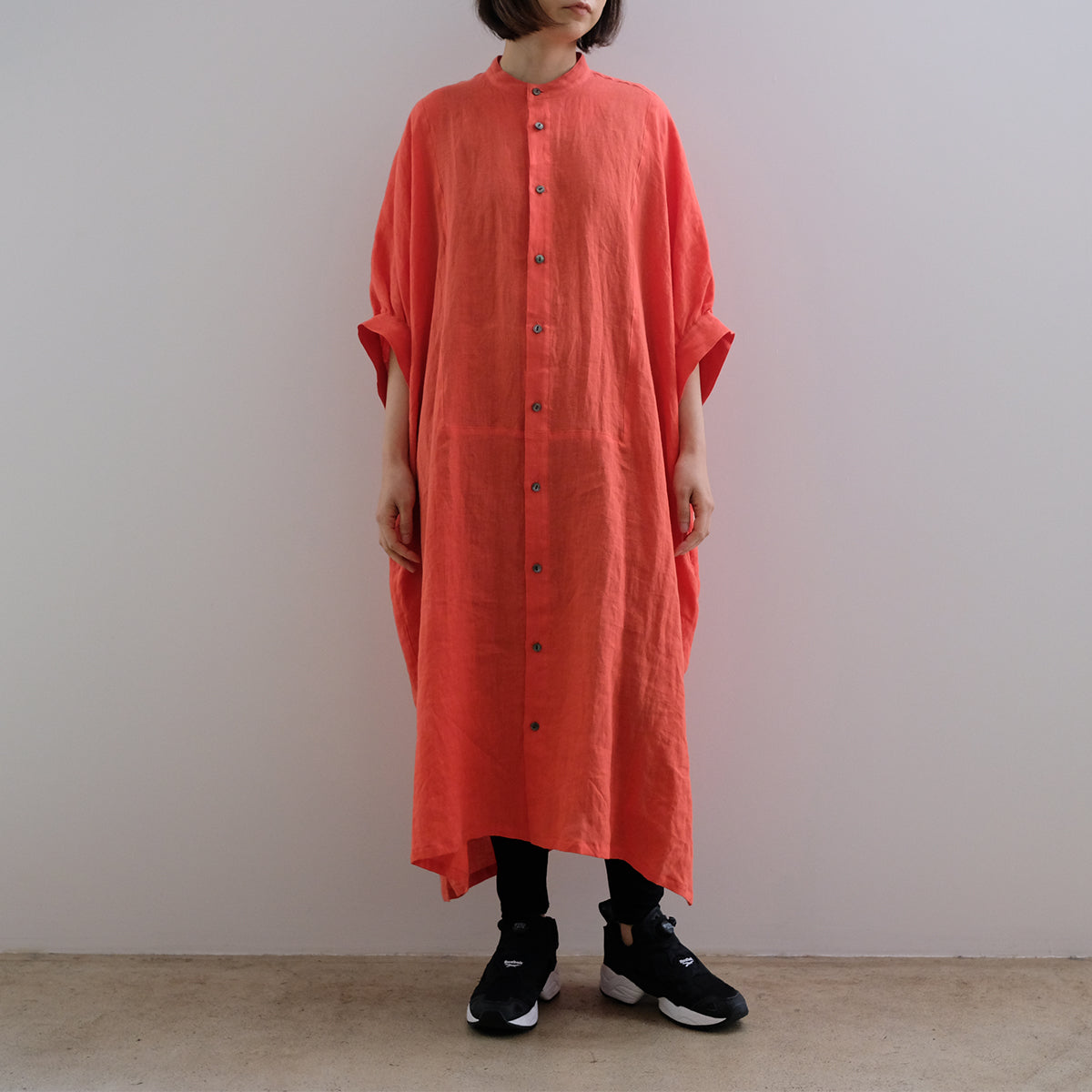 French Linen Dress - Tiger Lily