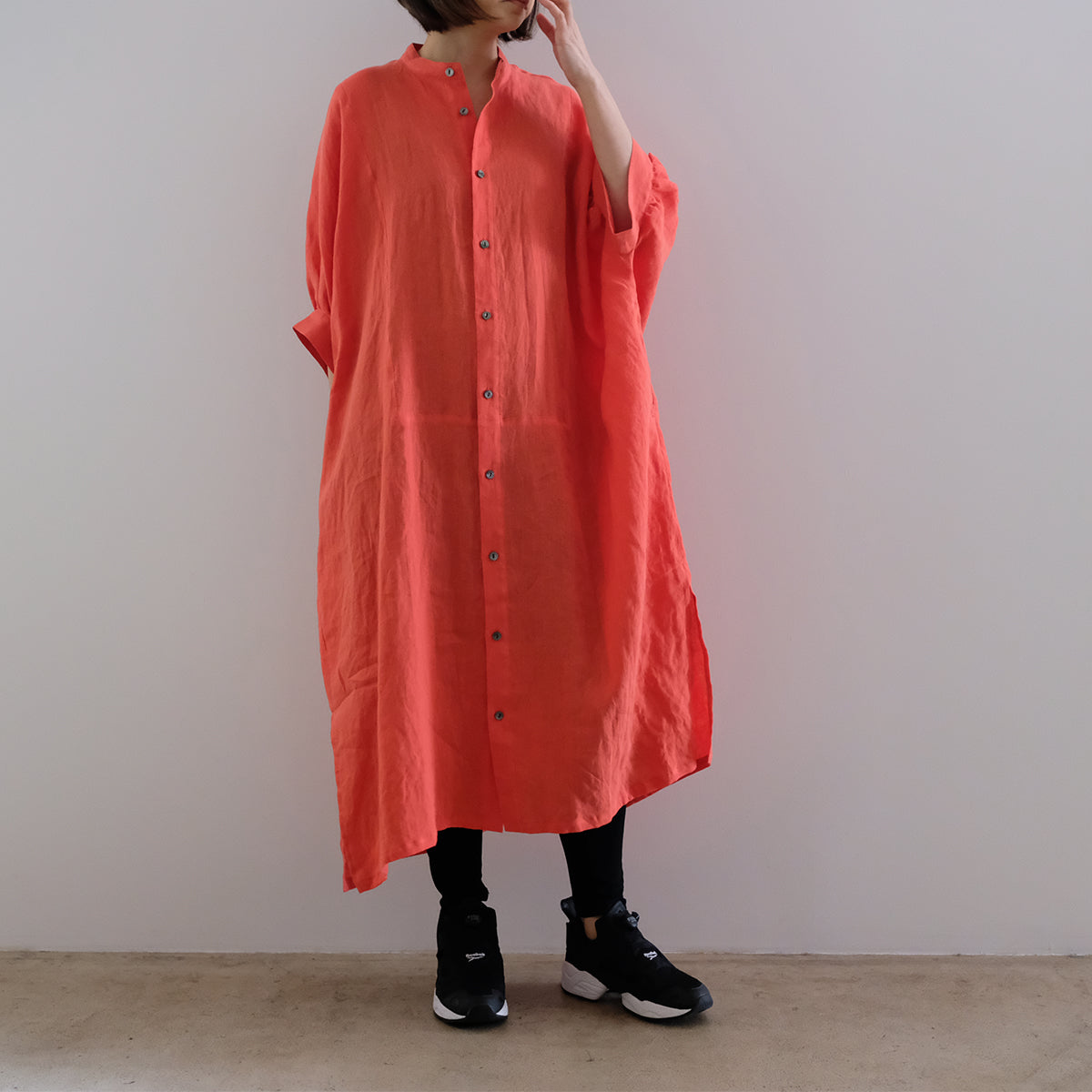 French Linen Dress - Tiger Lily