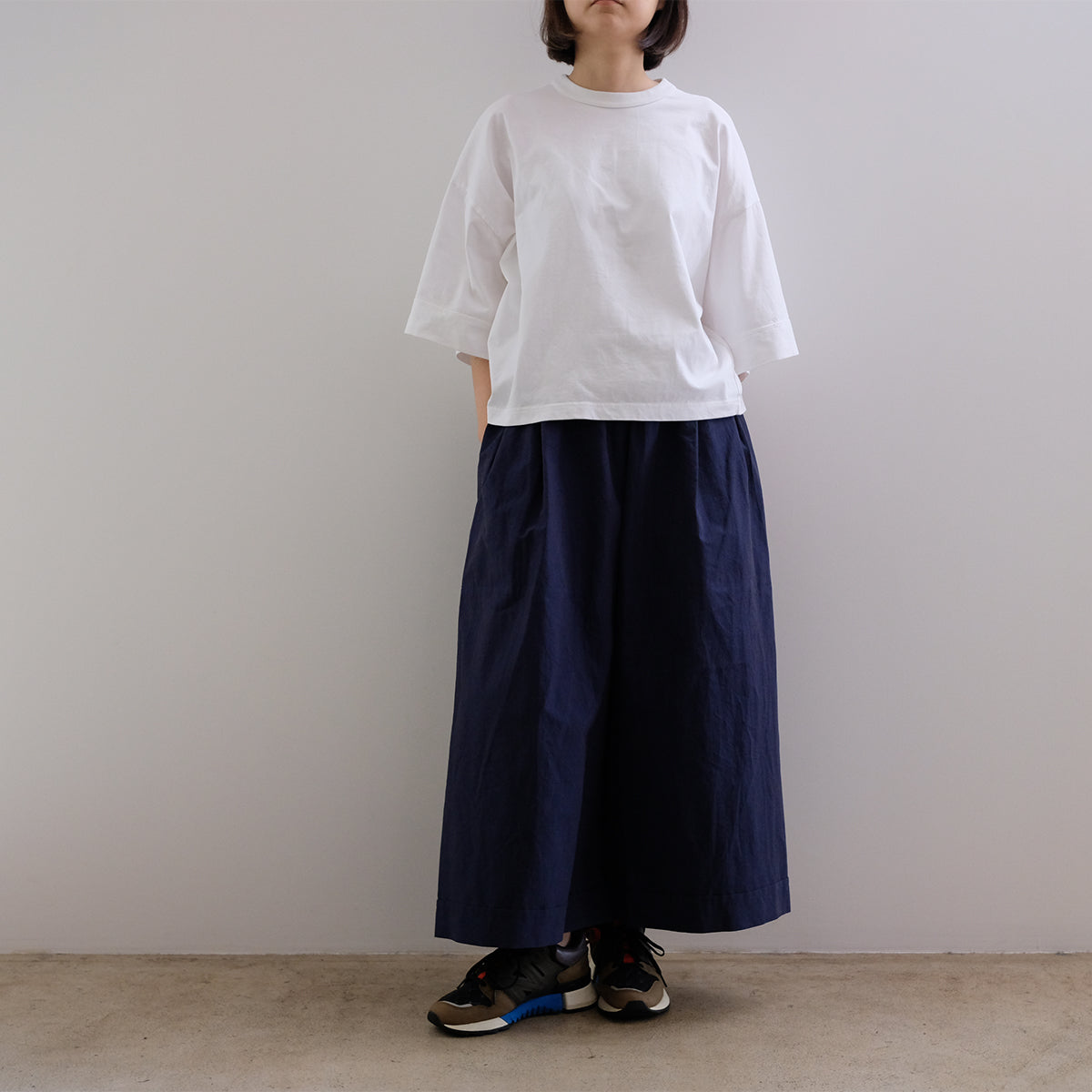 Cotton Paper Pants - Navy