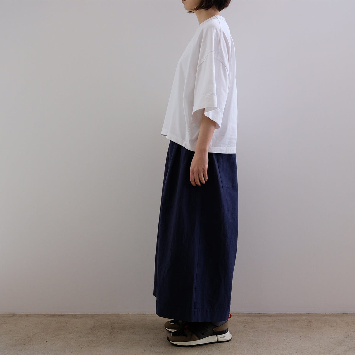 Cotton Paper Pants - Navy